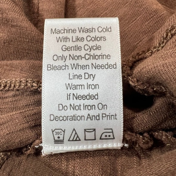 Coldwater Creek 2X Brown Embellished Tee Shirt Cotton Plus Size - Picture 12 of 12